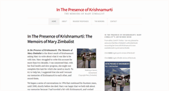 Desktop Screenshot of inthepresenceofk.org